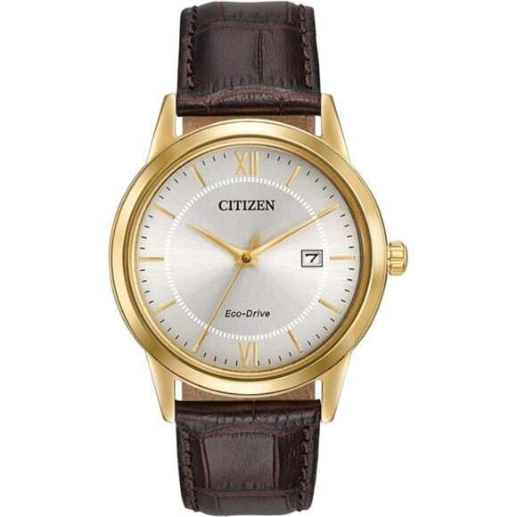 Citizen Men's Classic Eco-Drive Leather Strap Watch, 3-Hand Date - Picture 7 of 7